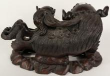 LARGE CHINESE "FOO DOG" CARVING