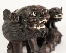 LARGE CHINESE "FOO DOG" CARVING