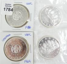 4 CANADIAN SILVER DOLLARS