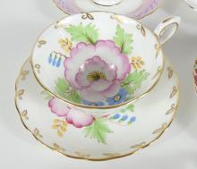 10 ENGLISH CUPS & SAUCERS