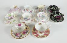 10 ENGLISH CUPS & SAUCERS