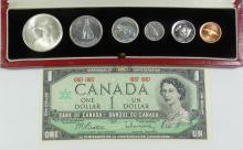 CANADIAN 1967 COINS AND CURRENCY