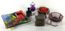 6 PIECES OF MCM ART GLASS