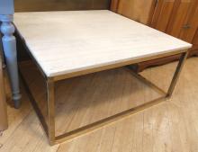 MCM BRASS GRANITE TOP COFFEE TABLE