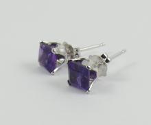 PAIR AMETHYST EARRINGS