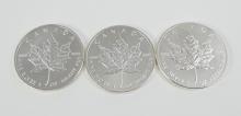 3 CANADIAN FINE SILVER COINS - no tax