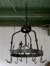 WROUGHT IRON HANGING RACK