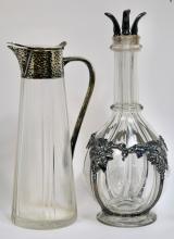 DECANTER & CLARET JUG