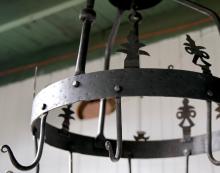 WROUGHT IRON HANGING RACK