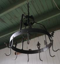 WROUGHT IRON HANGING RACK