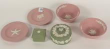 SIX PIECES OF WEDGWOOD JASPERWARE