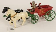 CAST IRON HORSE-DRAWN WAGON