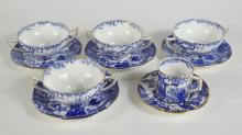 5 DERBY CUPS & SAUCERS