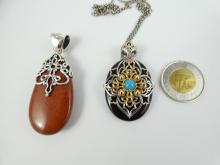 2 AGATE PENDANTS