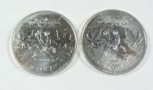 2 CANADIAN FINE SILVER COINS