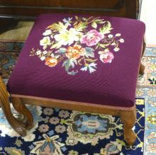 ARMCHAIR AND FOOTSTOOL