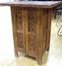 CARVED TEAK TABOURET TABLE