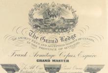 MASONIC CERTIFICATE