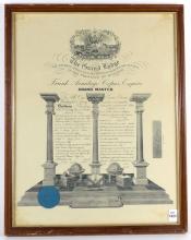 MASONIC CERTIFICATE