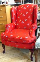 BUTTERFLY DESIGN WING-BACK ARMCHAIR
