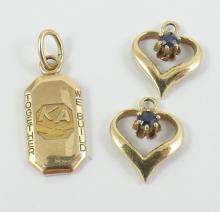 3 PENDANTS OR CHARMS