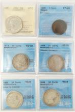 6 GRADED COINS