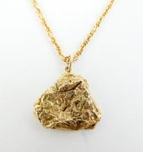 GOLD NUGGET PENDANT NECKLACE