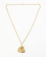 GOLD NUGGET PENDANT NECKLACE