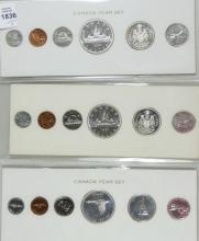 3 ASSEMBLED CANADIAN YEAR SETS