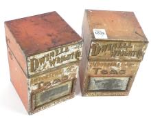 TWO EARLY AMERICAN TEA TINS