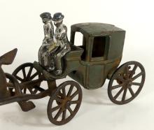 CAST IRON HORSE-DRAWN CARRIAGE