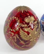 TWO ART GLASS PAPERWEIGHTS