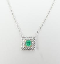 EMERALD & DIAMOND NECKLACE