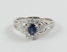 SAPPHIRE & DIAMOND RING