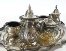 SILVER PLATE CONDIMENTS