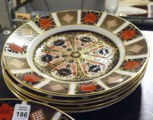 TWELVE DERBY "IMARI 1128" DESSERT PLATES