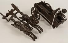 CAST IRON HORSE-DRAWN WAGON