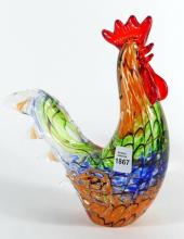 ART GLASS ROOSTER