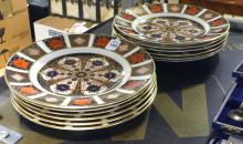 TWELVE DERBY "IMARI 1128" DESSERT PLATES