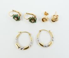 3 PAIRS EARRINGS