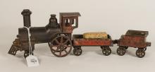 THREE-PIECE CAST IRON TRAIN SET