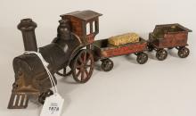 THREE-PIECE CAST IRON TRAIN SET