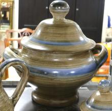 FOUR LONGCHAMP POTTERY ITEMS