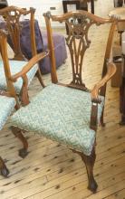 SET OF CHIPPENDALE DINING CHAIRS