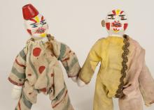 2 SCHOENHUT CLOWN DOLLS