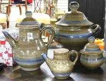 FOUR LONGCHAMP POTTERY ITEMS