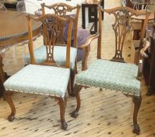 SET OF CHIPPENDALE DINING CHAIRS