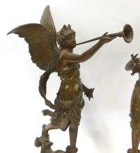 PAIR OF FRENCH SPELTER SCULPTURES