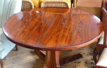 CIRCULAR DANISH ROSEWOOD DINING TABLE