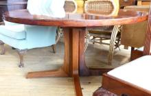 CIRCULAR DANISH ROSEWOOD DINING TABLE